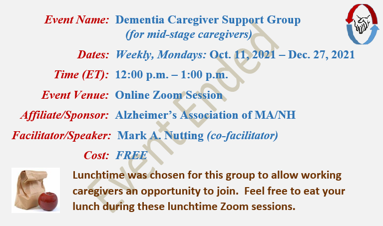 Alzheimers Caregivers Group Mark A Nutting Facilitator, Alzheimer's Association