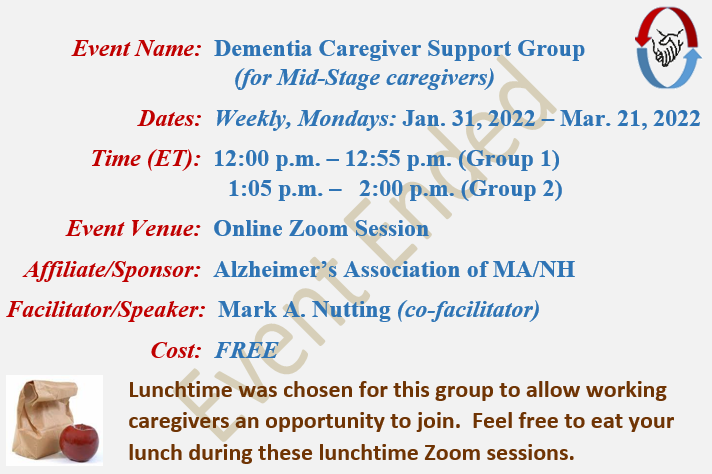 Alzheimers Caregivers Group Mark A Nutting Facilitator, Alzheimer's Association
