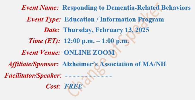 The Empowered Caregiver: Responding to Dementia-Related Behaviors, Mark A Nutting Speaker, Alzheimer's Association