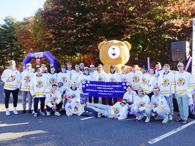 WNE Men's Ice Hockey Team 2024 Alzheimer's Walk