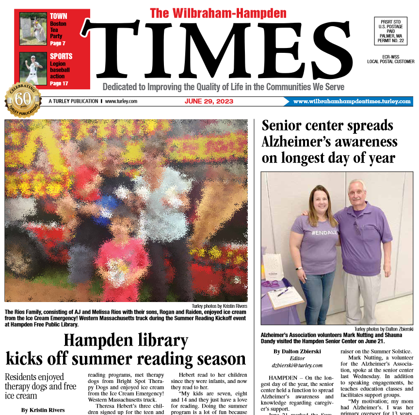 Turley Publications Wilbraham-Hampden Times interviews Mark A Nutting for Alzheimer's The Longest Day